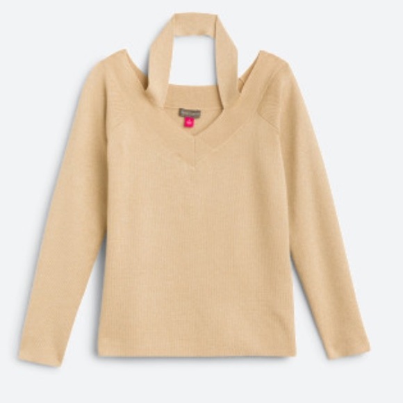 Vince Camuto • Stitch Fix • Gold Swain Long Sleeve Halter Pullover • Large - Picture 4 of 8